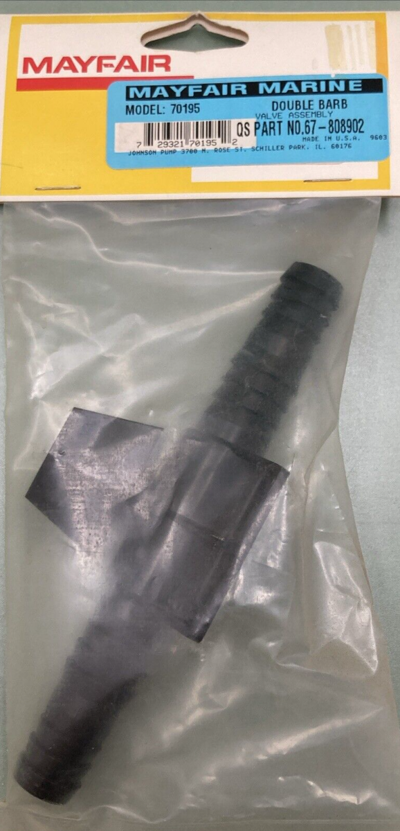 NEW GENUINE MAYFAIR 70195 JOHNSON PUMP AERATOR VALVE ASSEMBLY