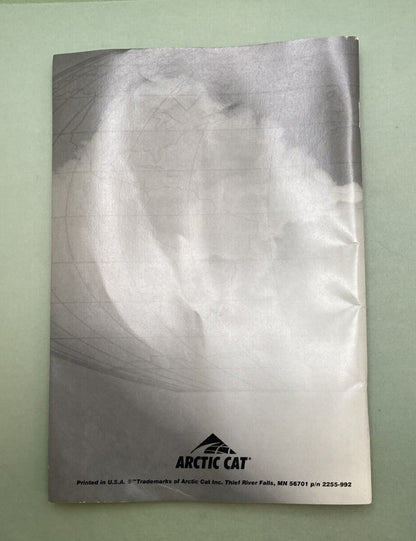 NEW GENUINE TIGERSHARK 2255-992 MANUAL, OPER-99 TIGERSHARK (ALL MODELS)