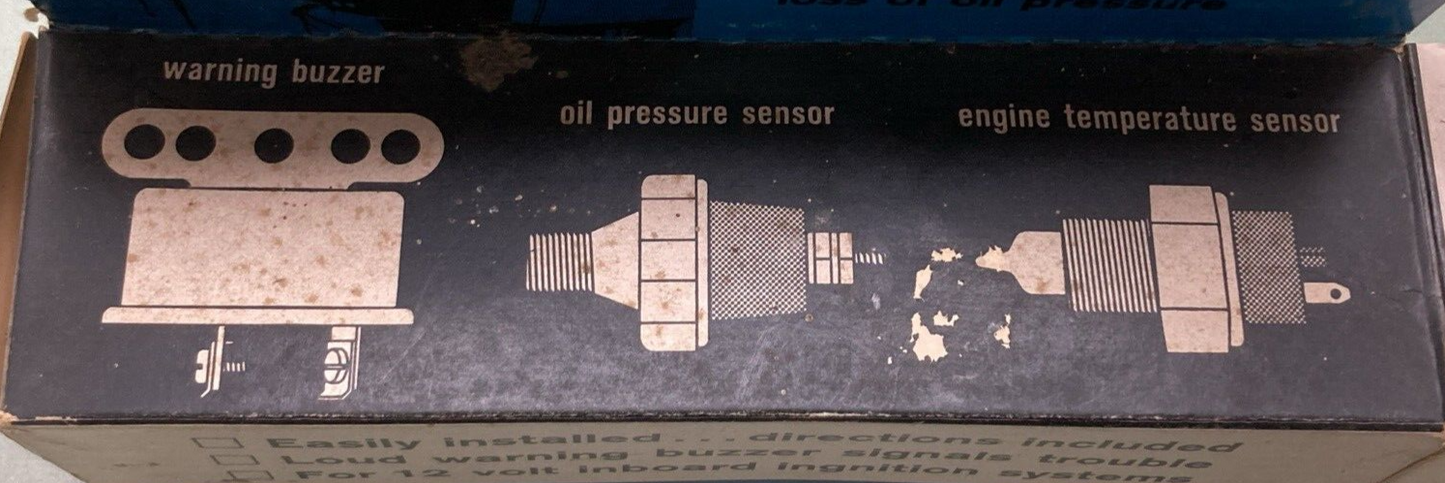 NEW AQUA METER INSTRUMENT #67 WARNING ALARM BUZZER W/ OIL PRESSURE ENGINE TEMP