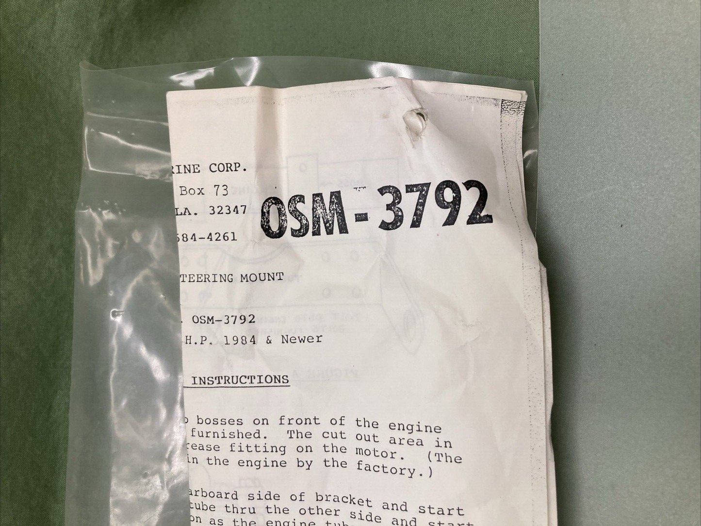 NEW GENUINE T & R MARINE OSM-3792 SAME SIDE DUAL STEERING CABLE KIT