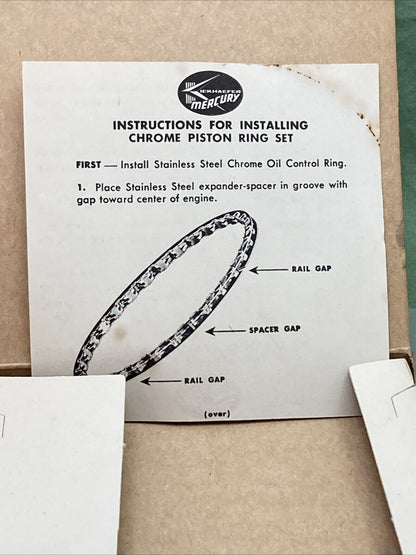 NEW REPLACES MERCURY 39-67119 PISTON RING SET, STD