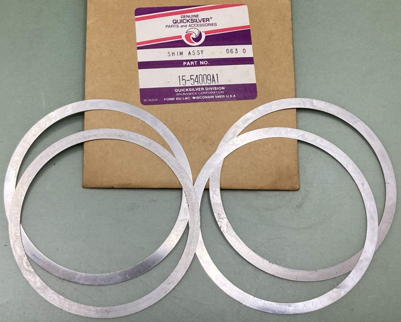 QTY 2 NEW GENUINE MERCURY QUICKSILVER 15-54009A1 BOAT SHIM ASSEMBLY SETS