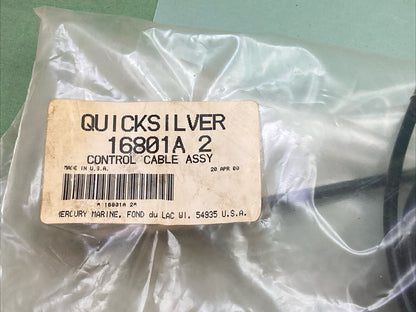 NEW GENUINE MERCURY QUICKSILVER 16801A 2 STEERING CABLE KIT