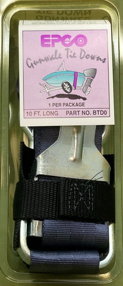 NEW GENUINE EPCO BTD0 GUNWALE TIE DOWN 2" X 10' Blue