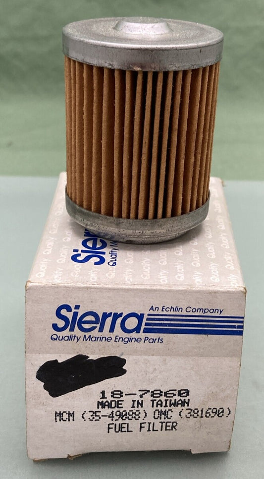 NEW GENUINE SIERRA MARINE 18-7860 FILTER FUEL PUMP INLINE 4 & 6 CYCLE ENGINES