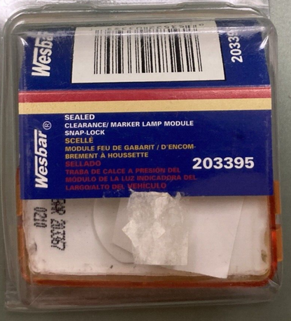 NEW GENUINE WESBAR 203395 WATERPROOF SIDE MARKER CLEARANCE LIGHT AMBER