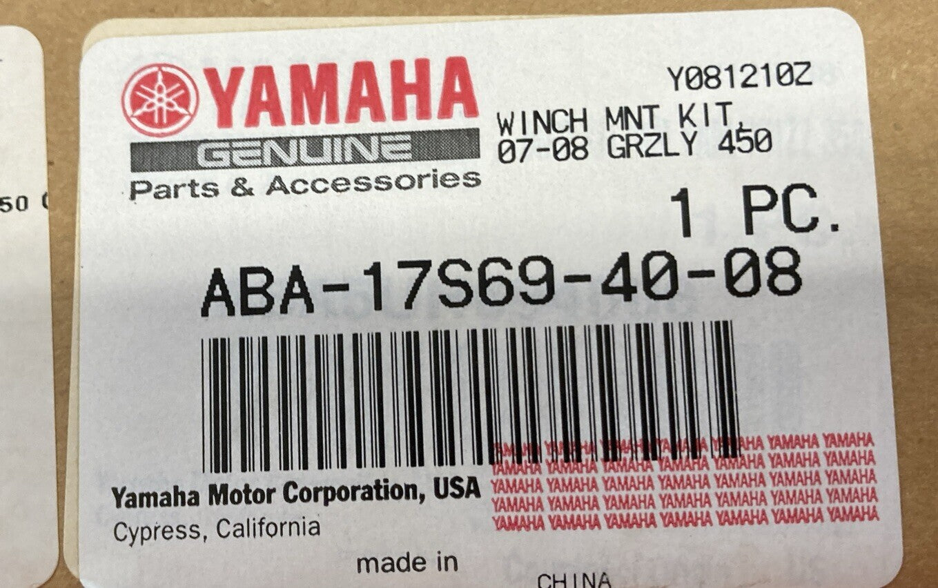 NEW GENUINE YAMAHA ABA-17S69-40-08 Winch Mount Kit 07-08 GRZLY 450