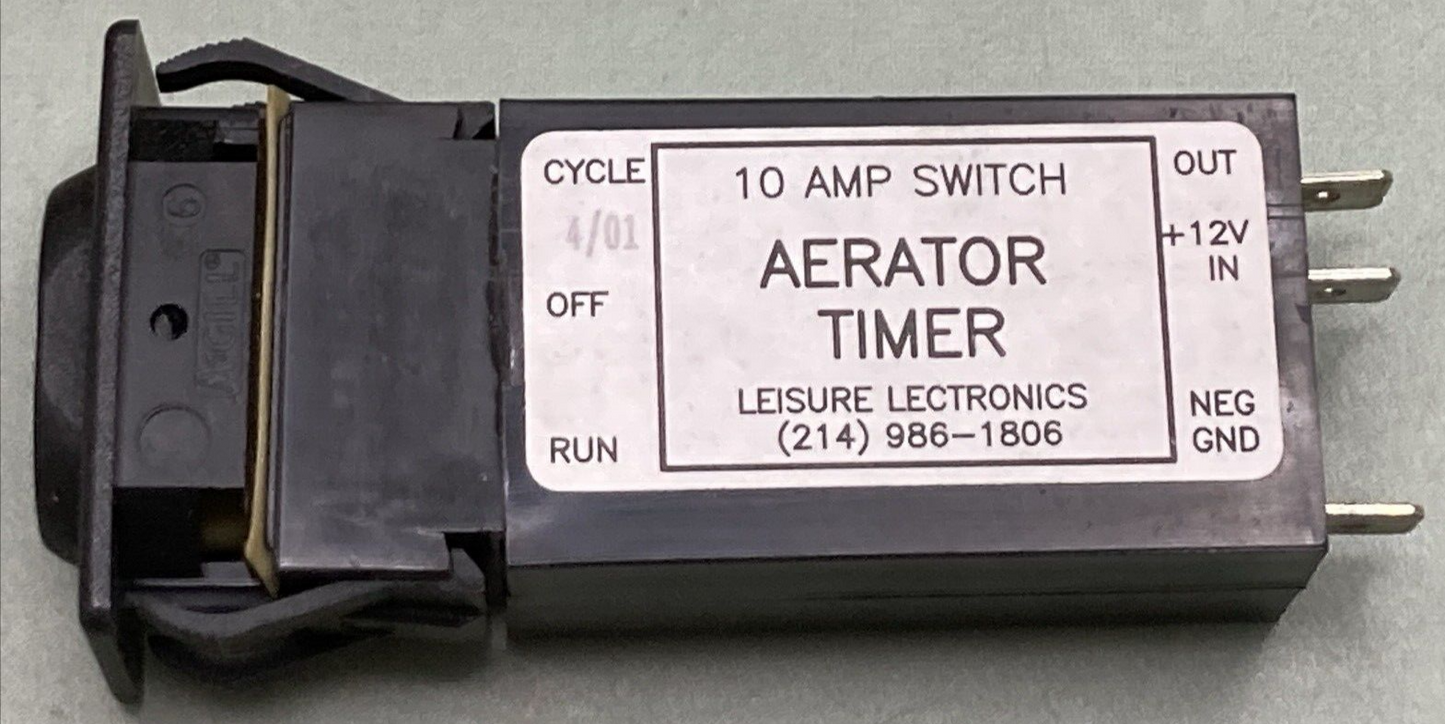NEW LEISURE LECTRONICS 10AMP SWITCH TOGGLE LIVEWELL AERATOR TIMER 30 SEC X 3 MIN