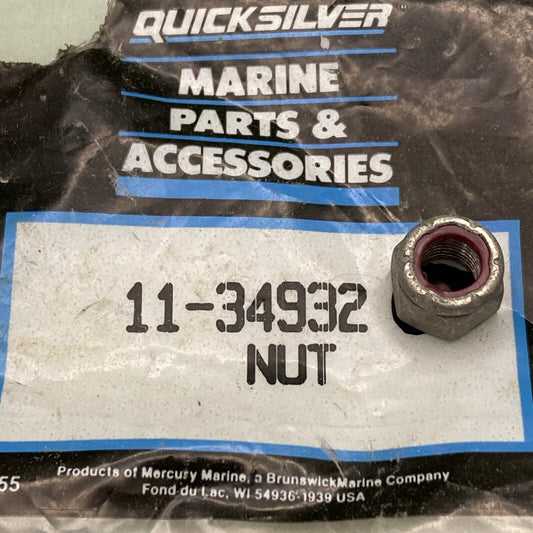 QTY 3 NEW GENUINE MERCURY QUICKSILVER 11-34932 NUT