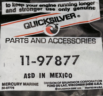 QTY 2 NEW GENUINE MERCURY QUICKSILVER 11-97877 NUT PUSH CARB ASM OUTBOARD 8HP