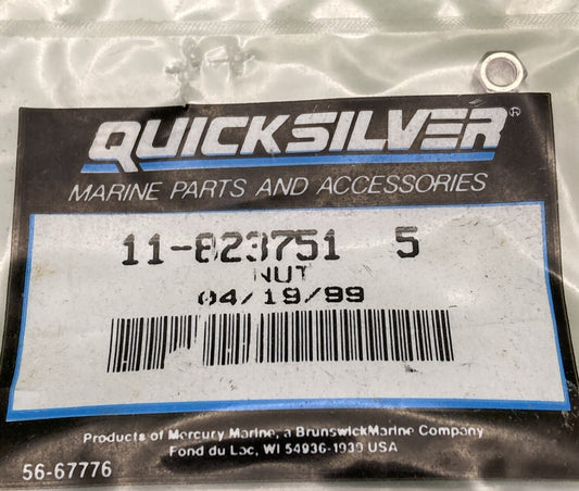 QTY 2 NEW GENUINE MERCURY QUICKSILVER 11-823751 5 NUT