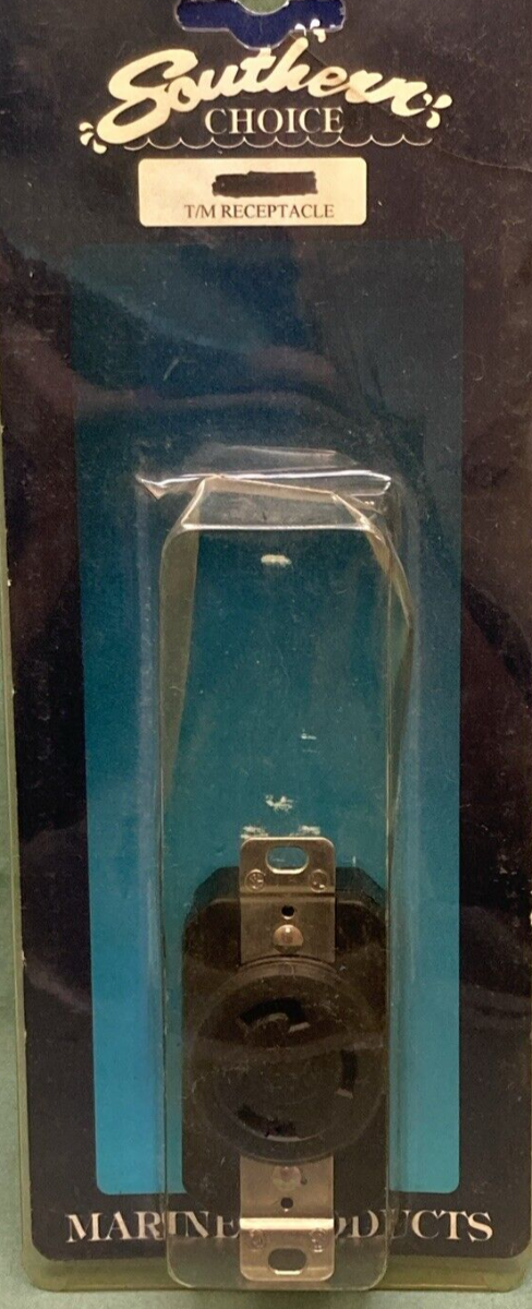 NEW SOUTHERN CHOICE MARINCO 305CRRB T/M RECEPTACLE 30A/125V 3 WIRE BLACK LOCKING