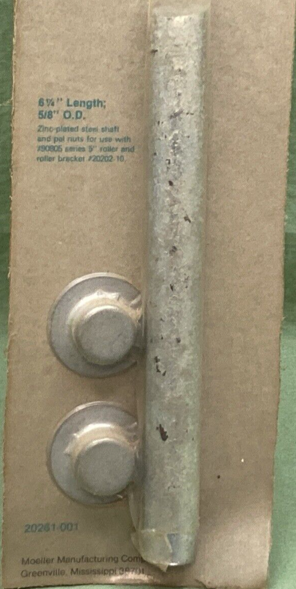 NEW GENUINE MOELLER 20261-001 STEEL SHAFT 6-1/4" LENGTH 5/8" OD W/ PAL NUTS