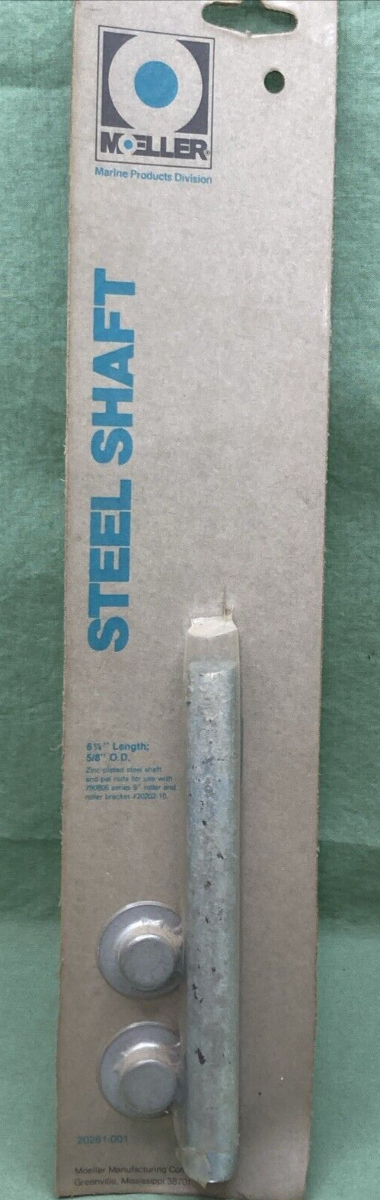 NEW GENUINE MOELLER 20261-001 STEEL SHAFT 6-1/4" LENGTH 5/8" OD W/ PAL NUTS