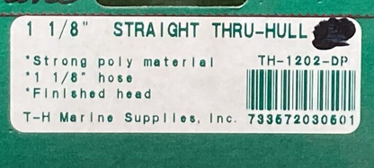 NEW GENUINE T-H MARINE TH-1202-DP STRAIGHT THRU-HULL 1-1/8" FINISHED HEAD