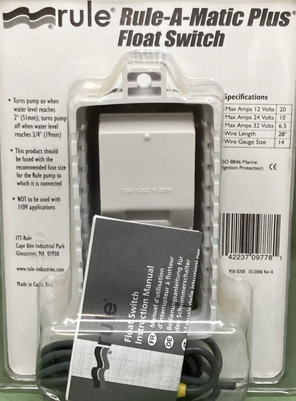 NEW GENUINE RULE-A-MATIC PLUS 40FA FLOAT SWITCH 12-24-32 VDC