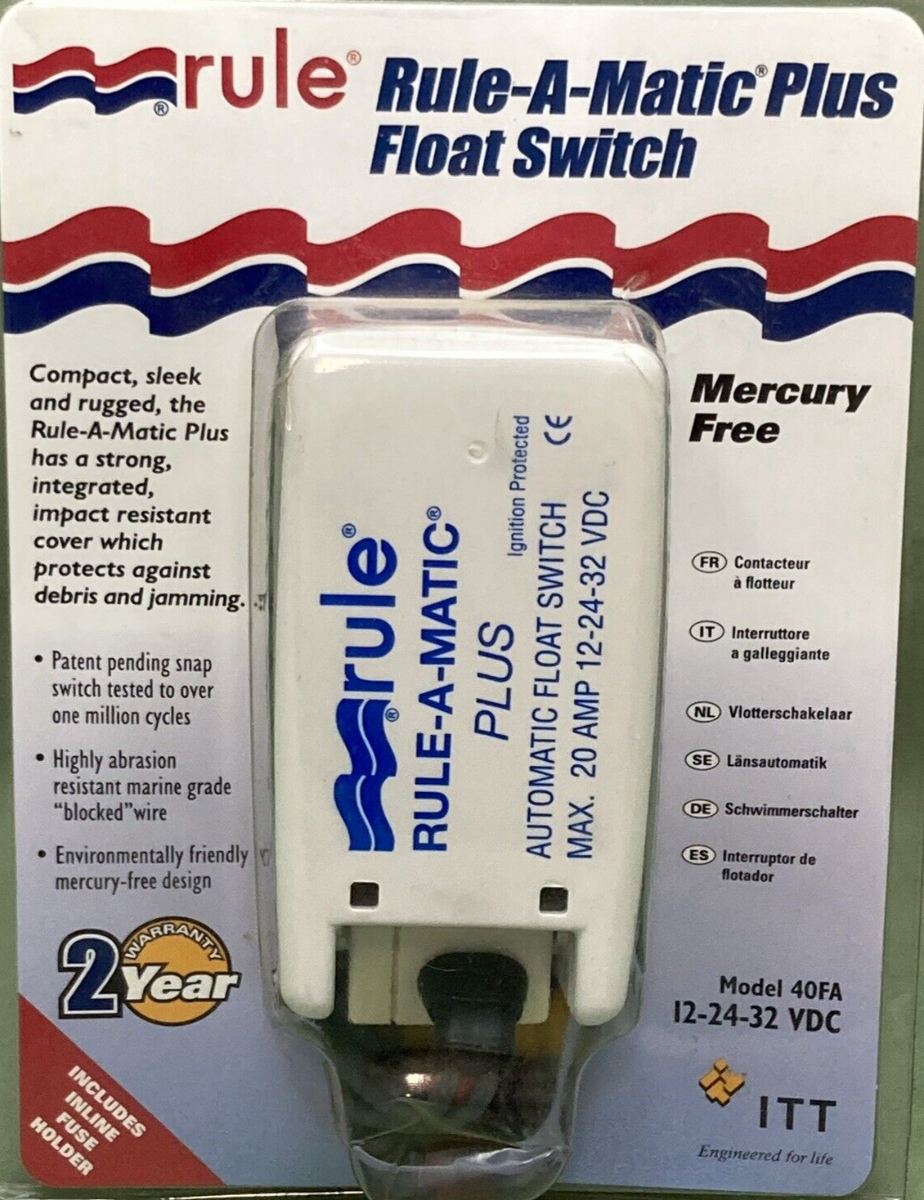 NEW GENUINE RULE-A-MATIC PLUS 40FA FLOAT SWITCH 12-24-32 VDC