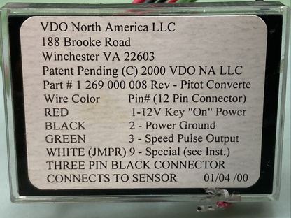 NEW GENUINE VDO 1269000008 PILOT FREQUENCY CONVERTER W/ TRANSDUCER