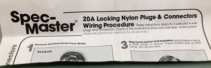 NEW GENUINE LEVITON 70520-P PLUG NYLON LOCKING 2-POLE 3-WIRE 20A 125V