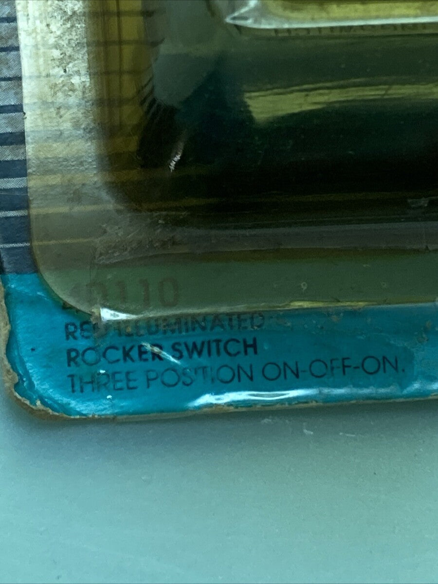 NEW GENERAL RK40110 ROCKER SWITCH, RED ILLUMINATED, THREE POSITION ON-OFF-ON 12V