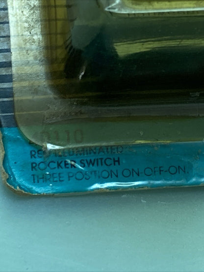 NEW GENERAL RK40110 ROCKER SWITCH, RED ILLUMINATED, THREE POSITION ON-OFF-ON 12V