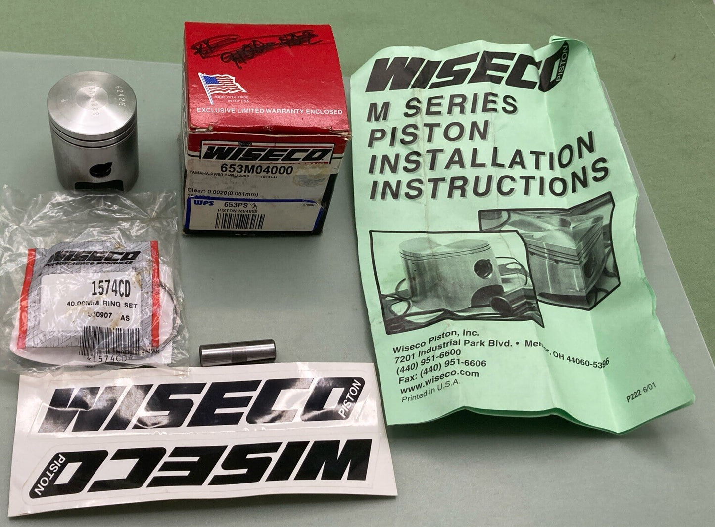 NEW GENUINE WISECO 653MO4000 PISTON KIT 0.051MM YAM. PW50 THRU 2006