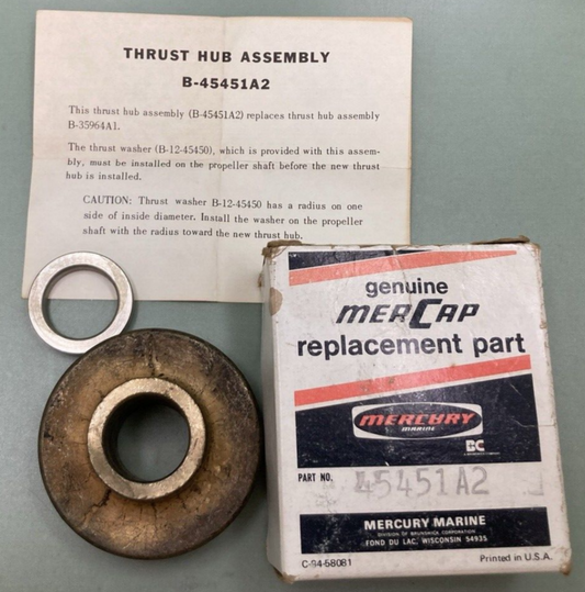 NEW GENUINE MERCURY 45451A2 Thrust Hub & Washer Assembly