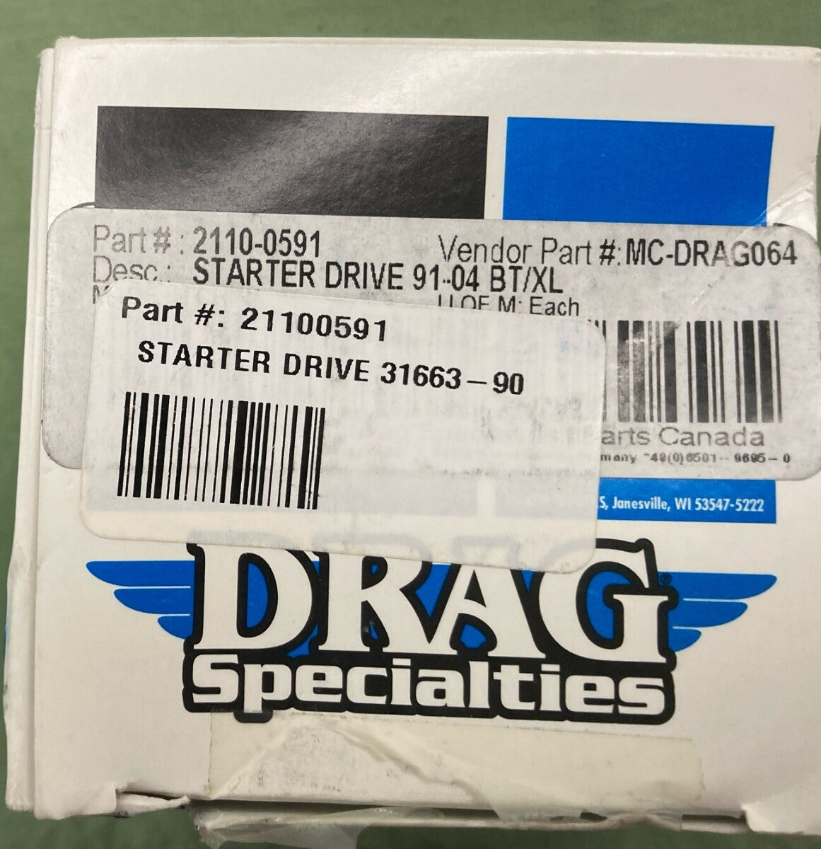 NEW DRAG SPECIALTIES 2110-0591 STARTER DRIVE CLUTCH