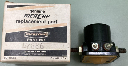 NEW GENUINE MERCURY QUICKSILVER 47886 SOLENOID ASSY MERCURY 20HP