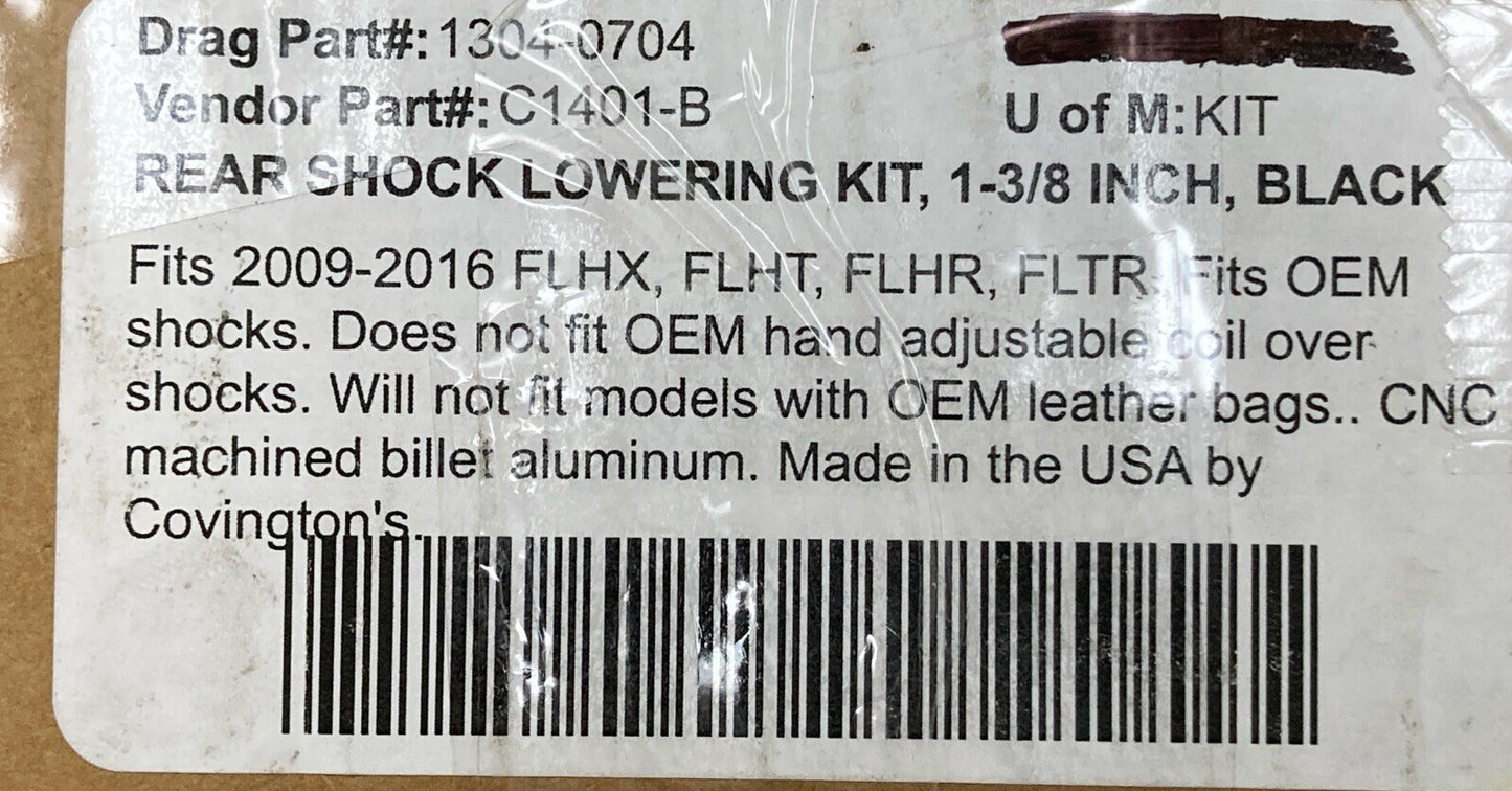 NEW COVINGTONS 1304-0704 REAR SHOCK LOWERING KIT 1 3/8" BLK C1401-B