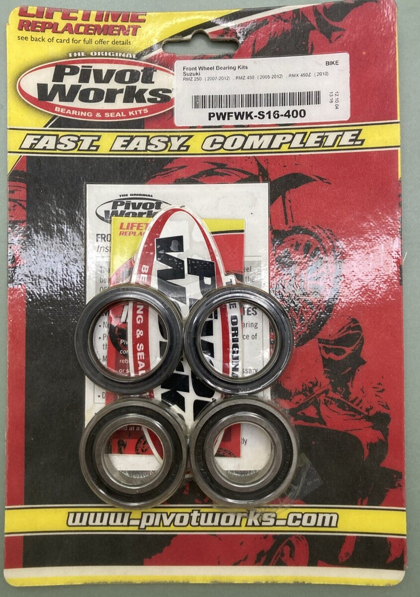 NEW PIVOT WORKS PWFWK-S16-400 FRONT WHEEL BEARING KIT SUZUKI