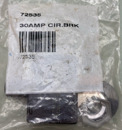 NEW 72535 30 AMP CIRCUIT BREAKER W/ HARDWARE