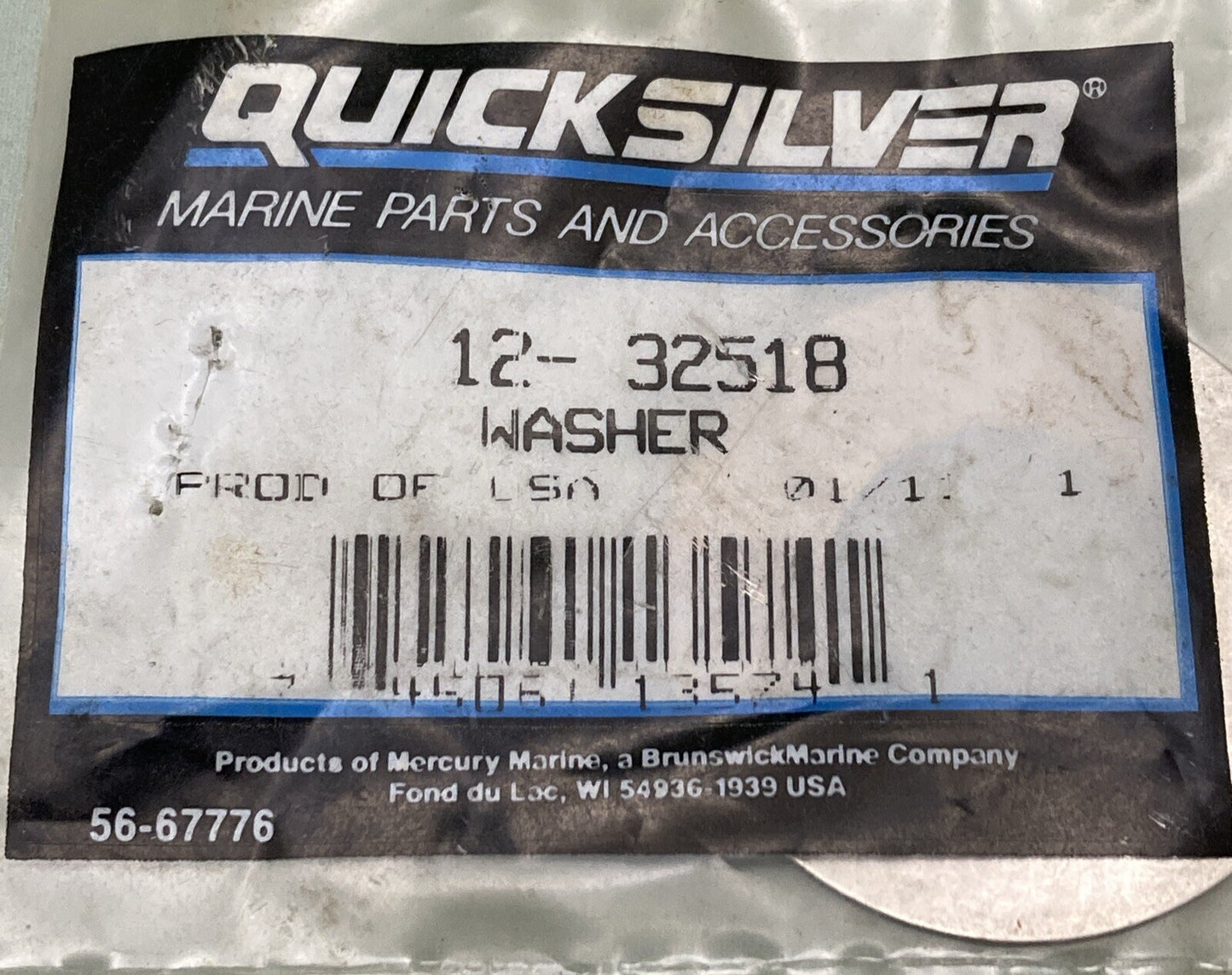 NEW GENUINE MERCURY QUICKSILVER 12-32518 WASHER LOWER SWIVEL PIN