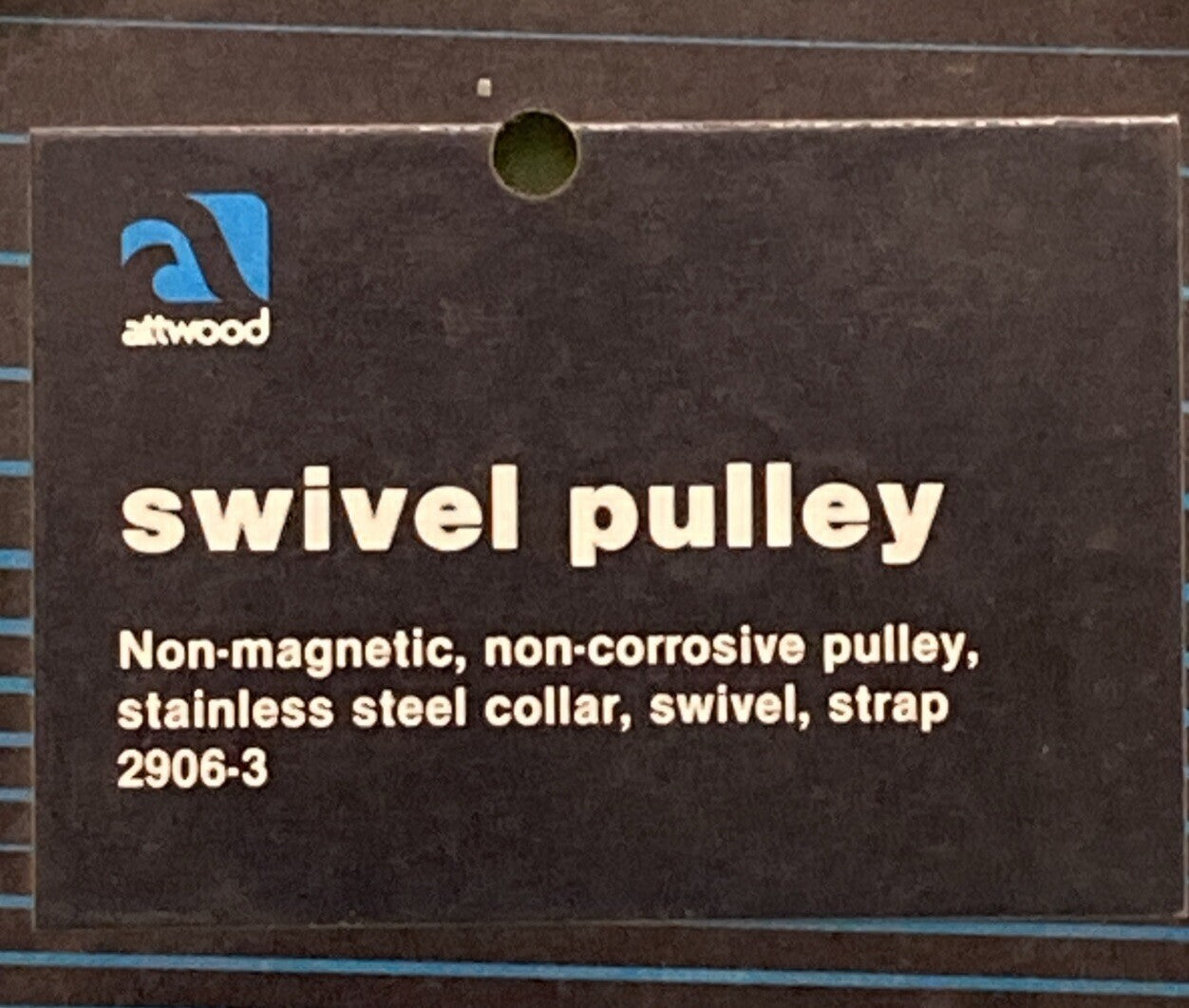 NEW GENUINE ATTWOOD 2906-3 SWIVEL PULLEY WITH MOUNTING STRAP