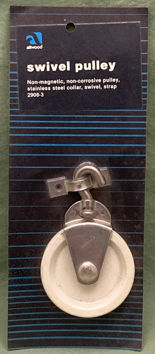 NEW GENUINE ATTWOOD 2906-3 SWIVEL PULLEY WITH MOUNTING STRAP