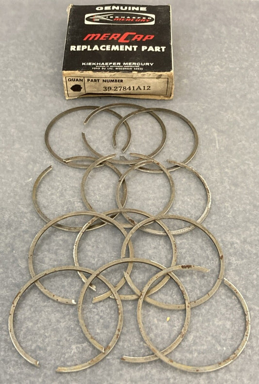 QTY 12 NEW GENUINE MERCURY QUICKSILVER 39-27841A12 PISTON RINGS STANDARD