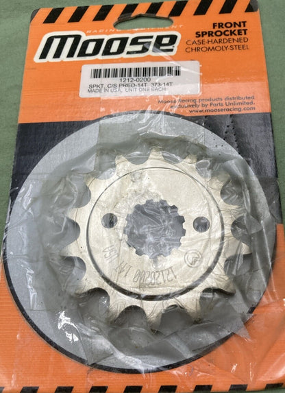 NEW GENUINE MOOSE RACING 1212-0200 Steel Front Sprocket 14T