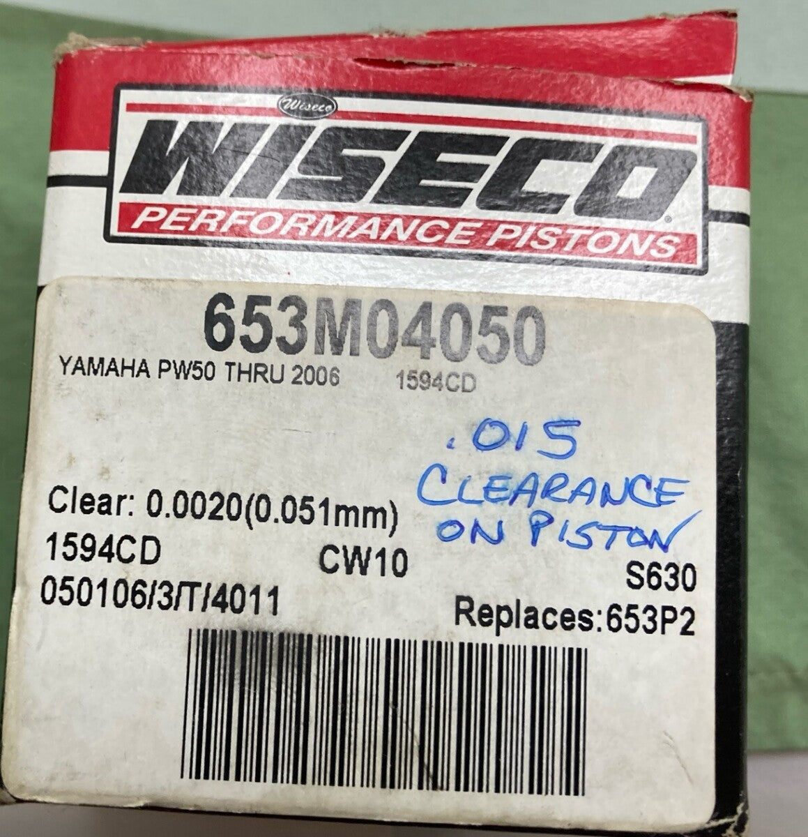NEW WISECO 653M04050 PISTON KIT 0.051MM YAMAH PW50 THUR 2005