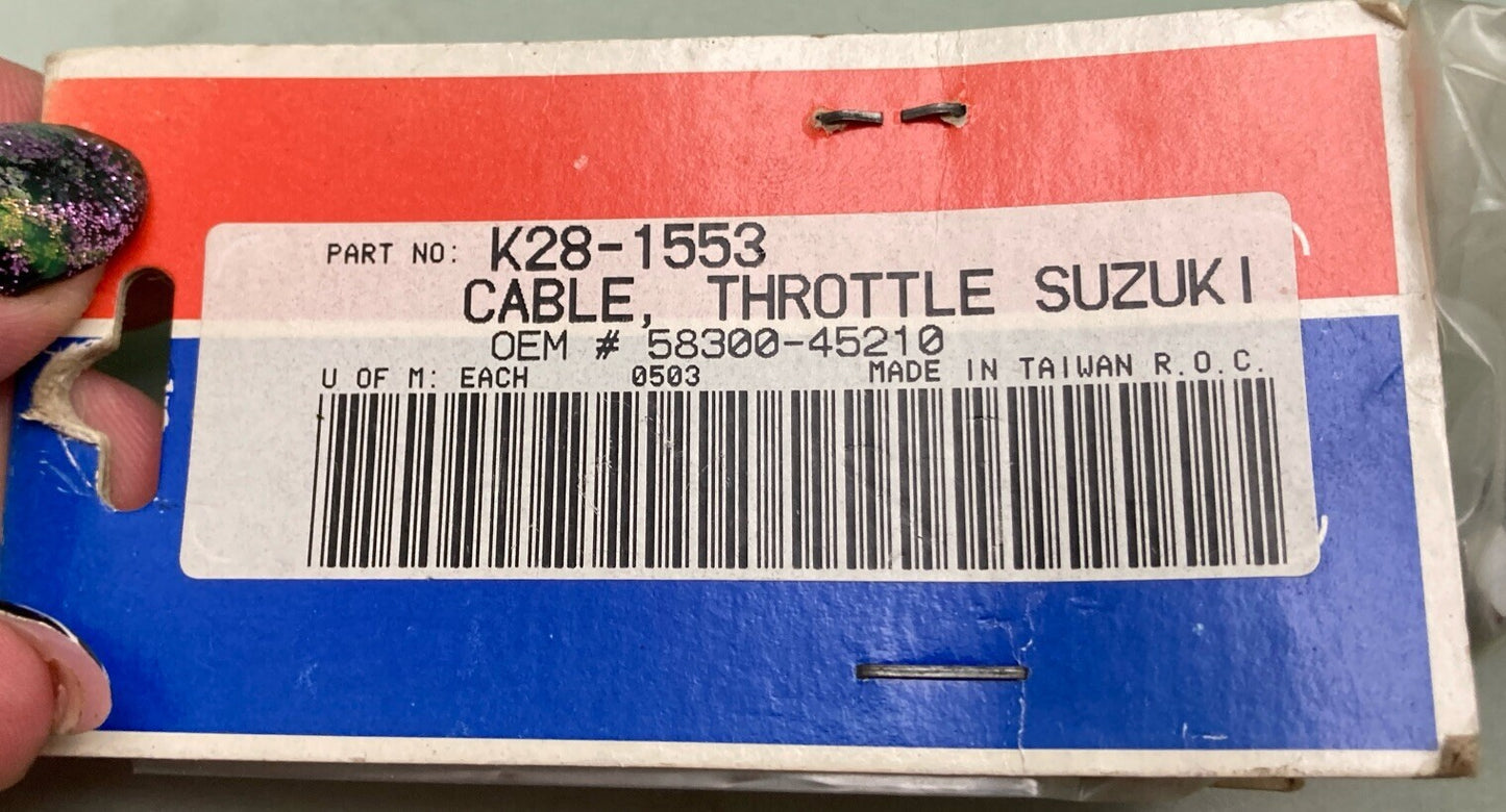 NEW PARTS UNLIMITED K28-1553 THROTTLE CABLE SUZUKI 58300-45210