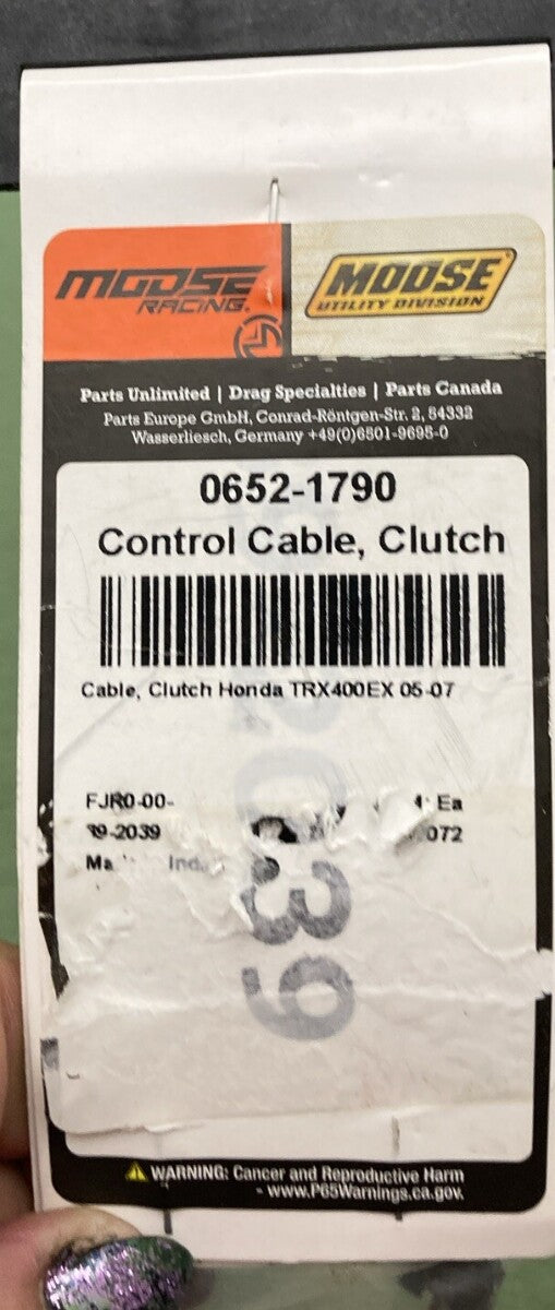 NEW GENUINE MOOSE RACING 0652-1790 CLUTCH CABLES HONDA TRX400EX 05-07