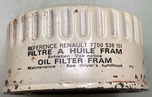 NEW GENUINE RENAULT  7700 538 151 OIL FILTER INBOARD