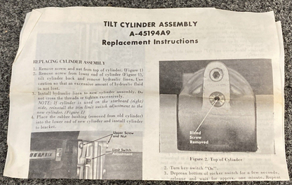 NEW GENUINE MERCURY 45194A18 TRIM CYLINDER OUTBOARD 150HP BLACK