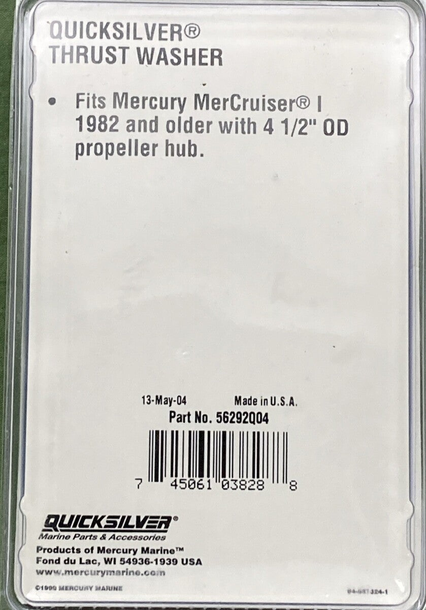 NEW GENUINE MERCURY QUICKSILVER 56292Q04 THRUST WASHER