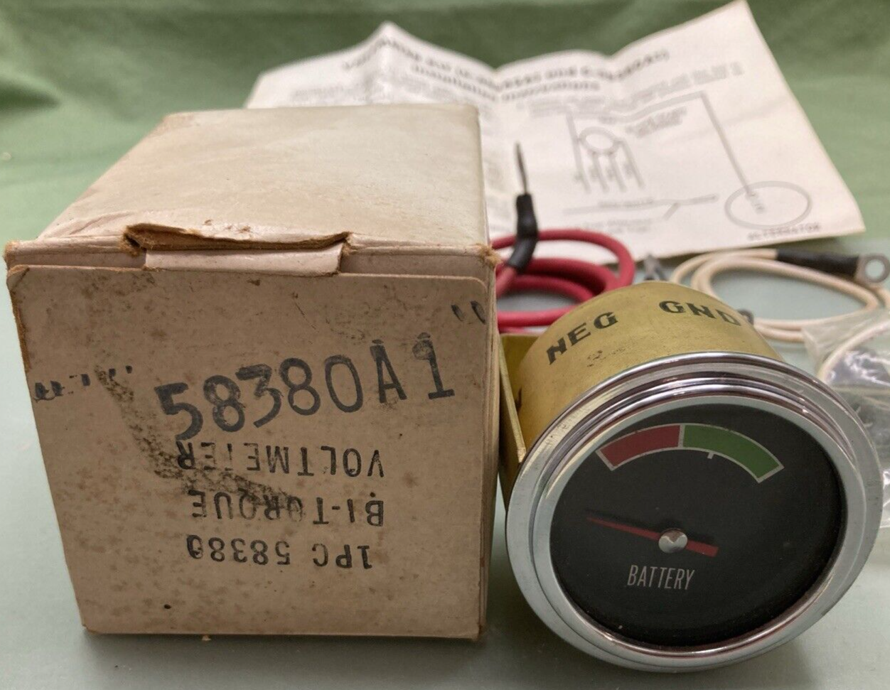 NEW GENUINE MERCURY 58380A1 VOLTMETER BI-TORQUE W/ WIRING
