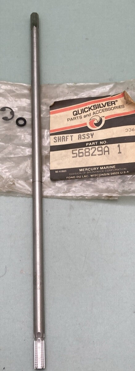 NEW GENUINE MERCURY QUICKSILVER 56829A 1 SHAFT ASM GEAR HOUSING OUTBOARD 20HP