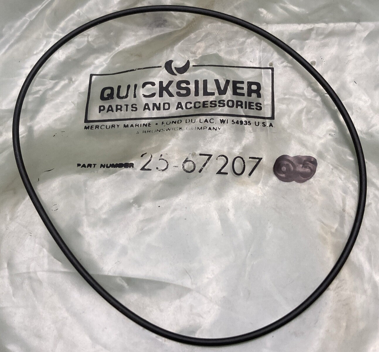 NEW GENUINE MERCURY QUICKSILVER 25-67207 O RING AIR COM COMP OUTBOARD 225HP