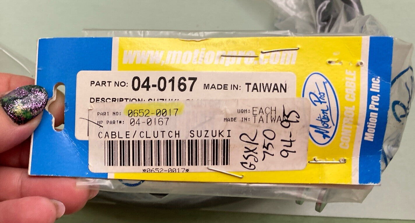 NEW MOTION PRO 04-0167 BLACK VINYL CLUTCH CABLE SUZIKI 0652-0017
