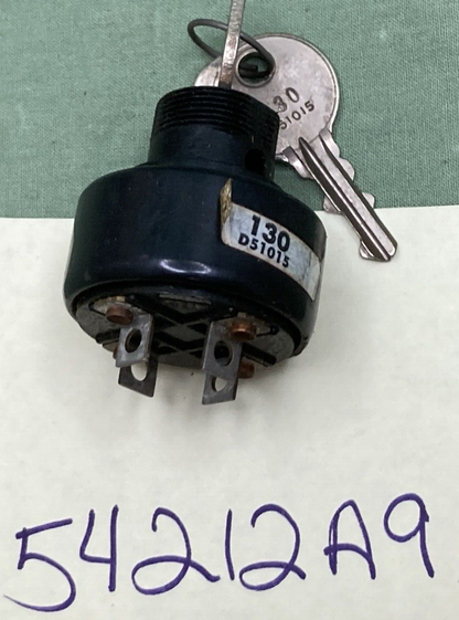NEW REPLACES MERCURY 54212A9 IGNITION SWITCH ASSEMBLY #130 W/ 2 KEYS