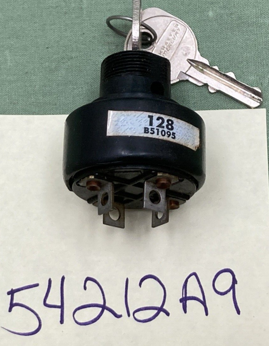 NEW REPLACES MERCURY 54212A9  KEY SWITCH ASSEMBLY #128 W/ 2 KEYS