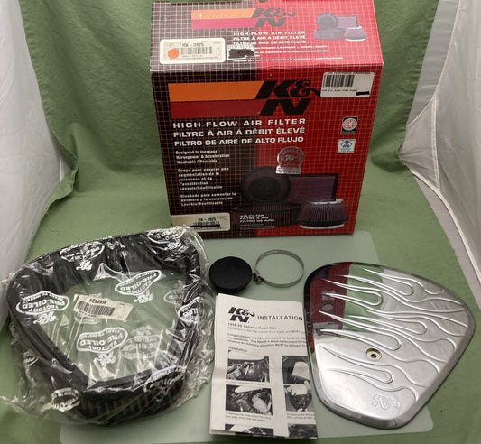NEW K&N RK-3925-1 Custom Performance Metric Cruiser Air Cleaner Kit